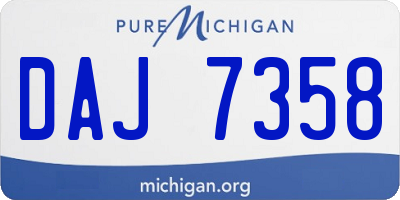 MI license plate DAJ7358