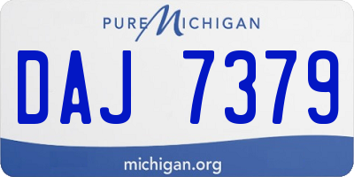 MI license plate DAJ7379