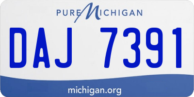 MI license plate DAJ7391