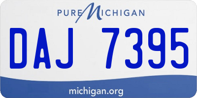 MI license plate DAJ7395