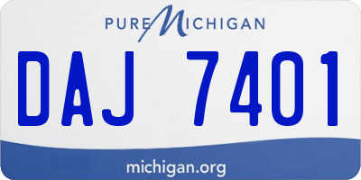 MI license plate DAJ7401