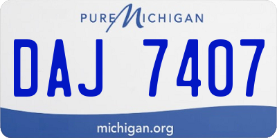 MI license plate DAJ7407