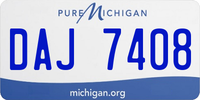 MI license plate DAJ7408