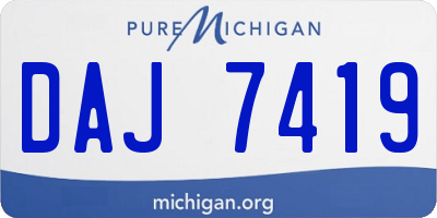 MI license plate DAJ7419