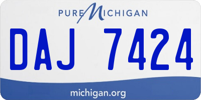 MI license plate DAJ7424
