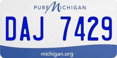 MI license plate DAJ7429