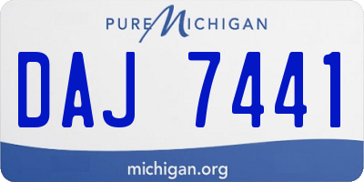 MI license plate DAJ7441