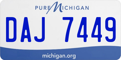 MI license plate DAJ7449