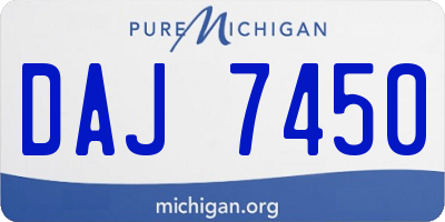 MI license plate DAJ7450