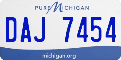 MI license plate DAJ7454