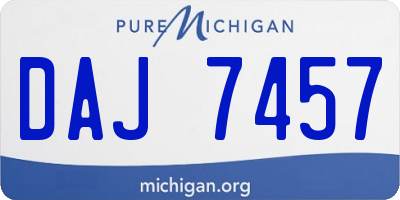 MI license plate DAJ7457