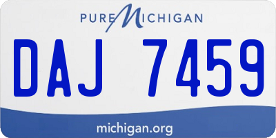 MI license plate DAJ7459