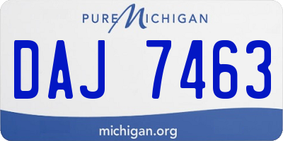 MI license plate DAJ7463