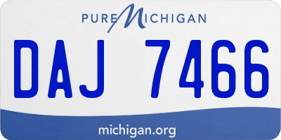 MI license plate DAJ7466