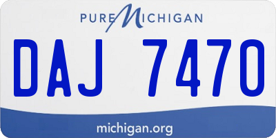 MI license plate DAJ7470