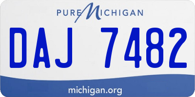 MI license plate DAJ7482