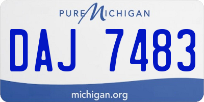 MI license plate DAJ7483