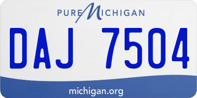 MI license plate DAJ7504