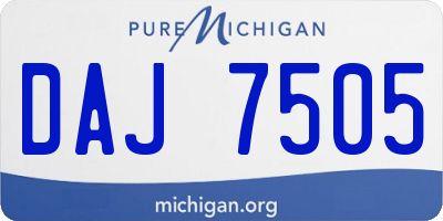 MI license plate DAJ7505