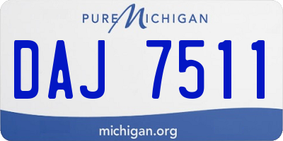 MI license plate DAJ7511
