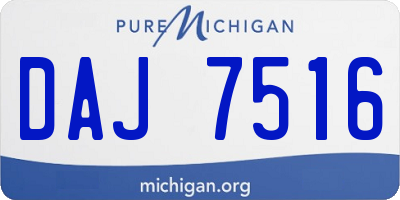 MI license plate DAJ7516