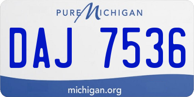MI license plate DAJ7536