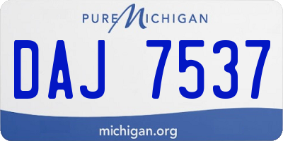 MI license plate DAJ7537