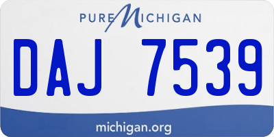 MI license plate DAJ7539