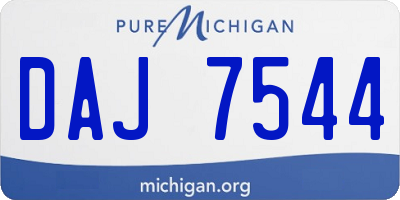 MI license plate DAJ7544