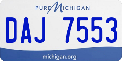 MI license plate DAJ7553