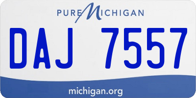 MI license plate DAJ7557