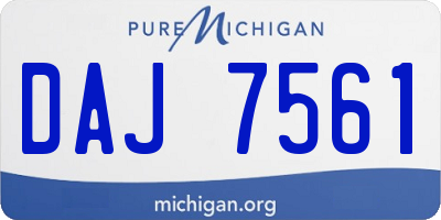 MI license plate DAJ7561