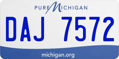 MI license plate DAJ7572