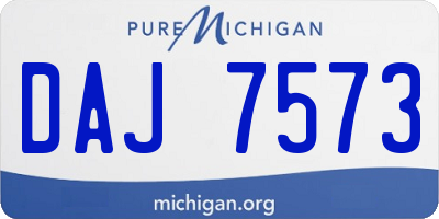 MI license plate DAJ7573