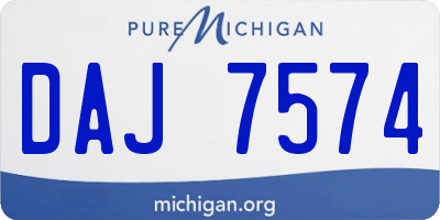 MI license plate DAJ7574