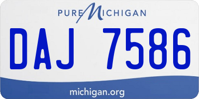 MI license plate DAJ7586