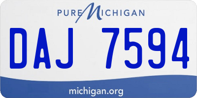 MI license plate DAJ7594