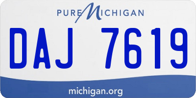 MI license plate DAJ7619