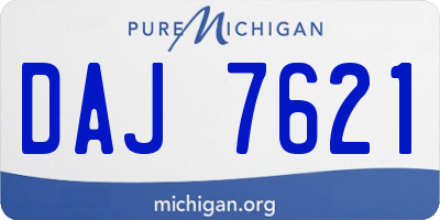 MI license plate DAJ7621