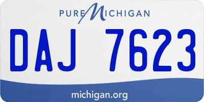MI license plate DAJ7623
