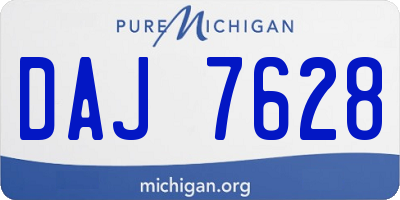 MI license plate DAJ7628