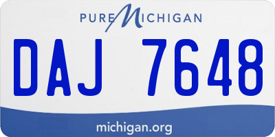 MI license plate DAJ7648