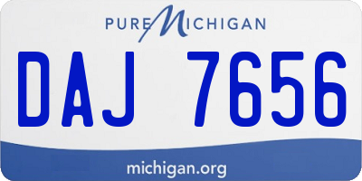 MI license plate DAJ7656