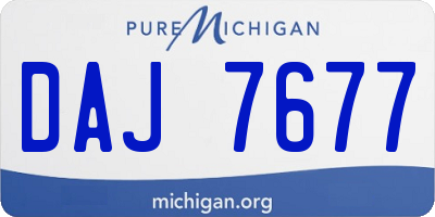 MI license plate DAJ7677