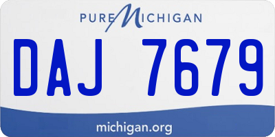 MI license plate DAJ7679