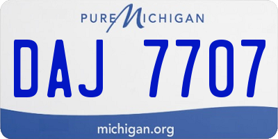 MI license plate DAJ7707