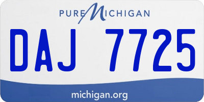 MI license plate DAJ7725