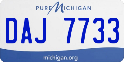 MI license plate DAJ7733