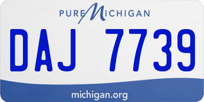 MI license plate DAJ7739