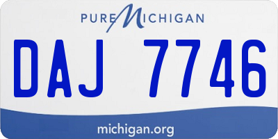 MI license plate DAJ7746